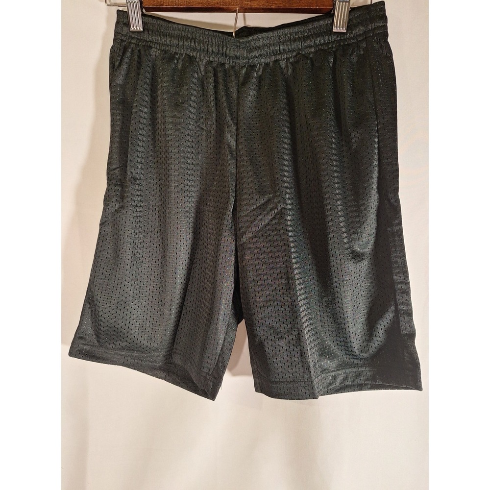 Champro Mens Black Mesh Athletic Shorts BB55 Relaxed Fit Elastic Waist Size S